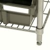 4-Shelf Commercial Bin Rack System - Silver