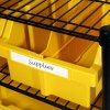 4-Shelf Commercial Bin Rack System - Black and bright yellow