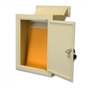 (image for) Wall-Mount Letter Locking Drop Box with Chute MDL-170