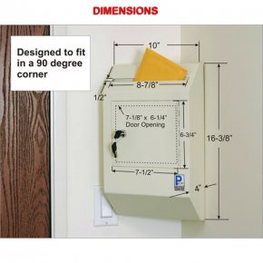 (image for) Corner Wall-Mount Safe - Payment Drop Box WDB-110CR