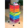 10-Drawer Organizer Cart - Pearlized Multi-Color
