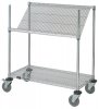 Work Station Cart with Sloped Shelf - Chrome